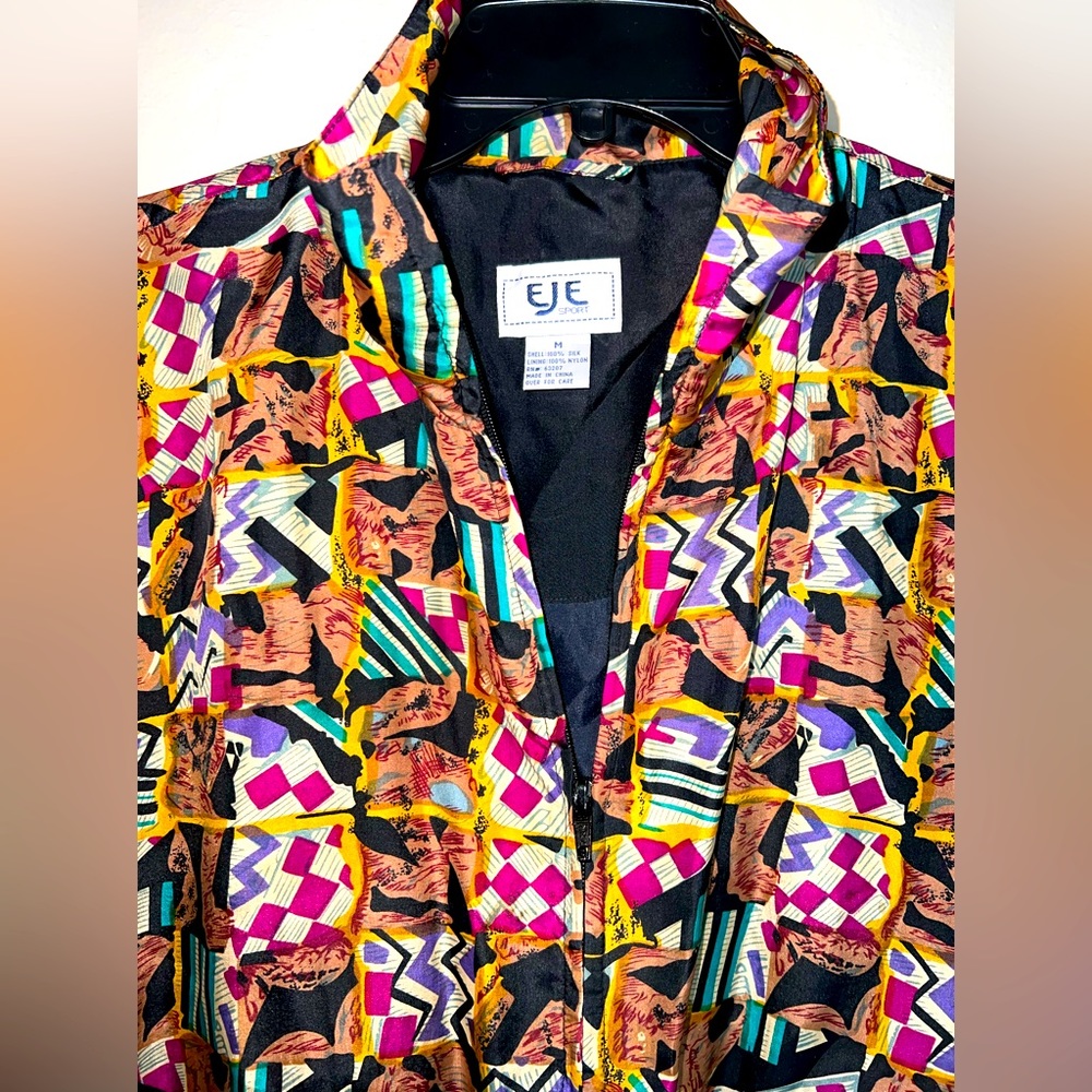 Womens - Size Medium/Vintage jacket! 100% Silk/Linen/ 100% Nylon